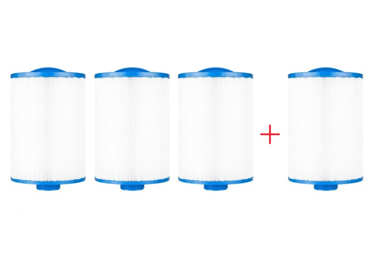 Pack 4x3 kurze Reinigungsfilter für Whirlpools