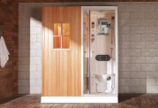 |Finnische Sauna + Dampfsauna mit Whirlpool-Dusche AS-002|