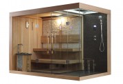 |Finnische Sauna und Dampfsauna mit Dusche AT-002C|